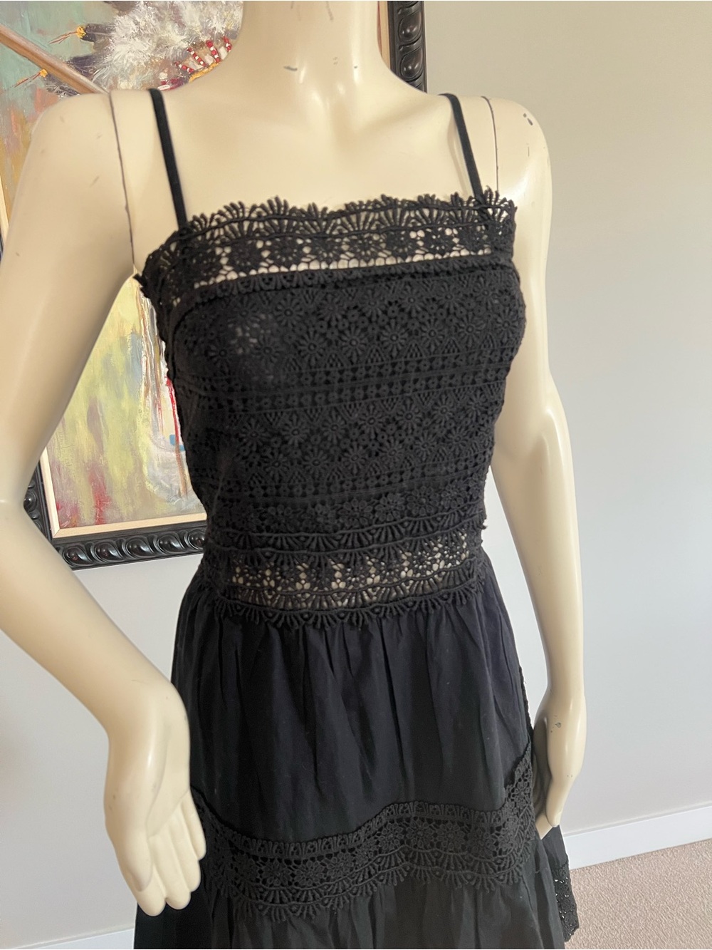 River Island Black Lace Cotton Dress - Picture 5 of 15